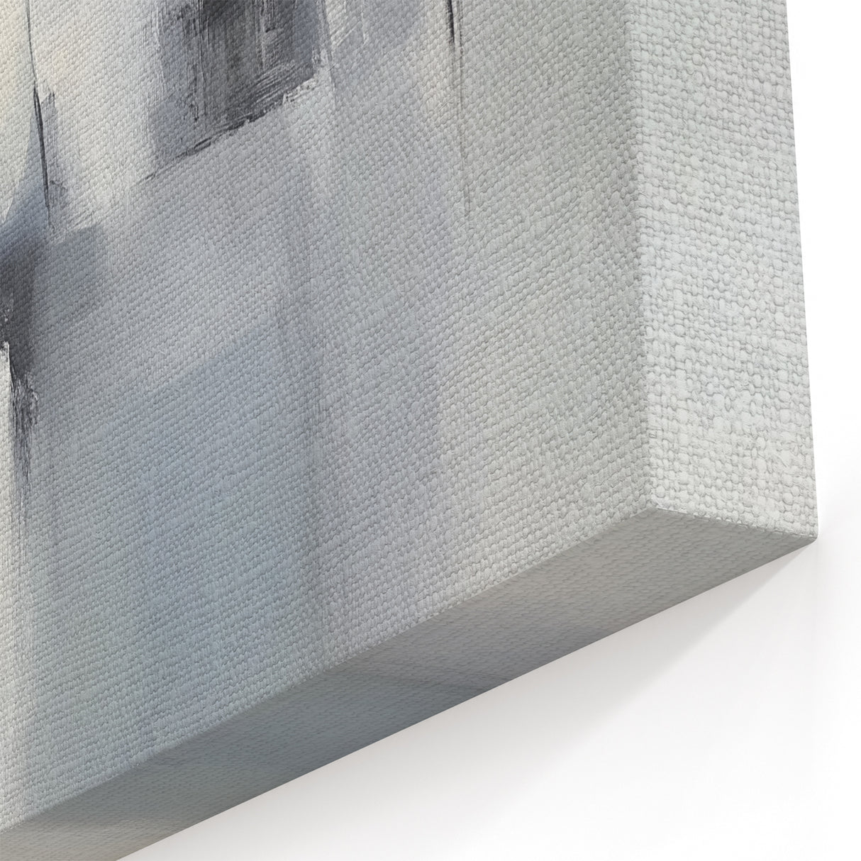 Minimalist Abstract Wall Art – Black, White & Gray Canvas Print