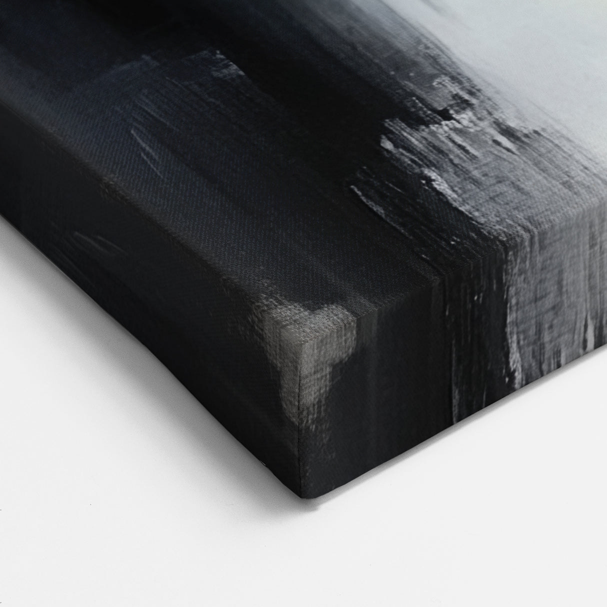 Minimalist Abstract Wall Art – Black, White & Gray Canvas Print