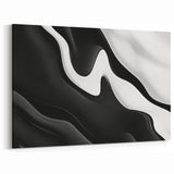 Contemporary Abstract Art Pieces – Fluid Black & White Contrast