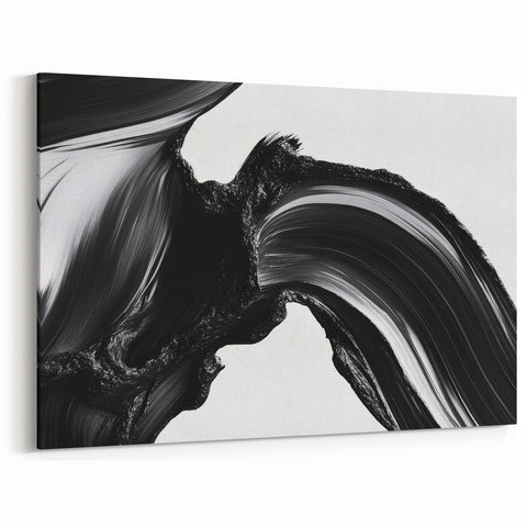 Bold Abstract Wall Art Collection – Expressive Black Brush Strokes