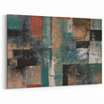 Geometric Abstract Art Prints – Earth-Toned Grid Composition