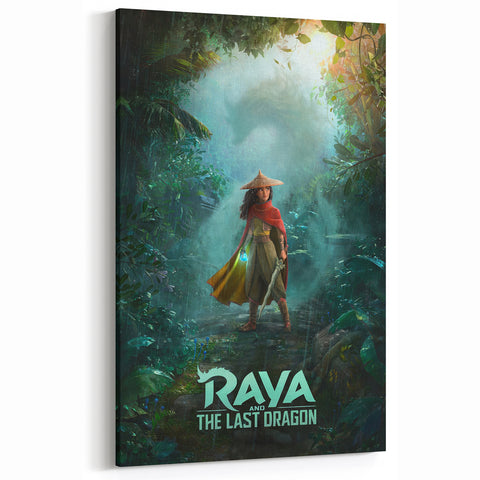 Raya and the Last Dragon Poster – 2020s Vintage Fantasy Wall Art