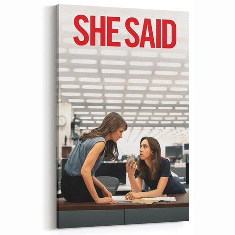 2020s Vintage Movie Poster - She Said Investigative Film Art