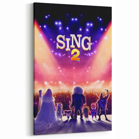 2020s Vintage Movie Poster - Sing 2 Animated Film Art for Home Decor