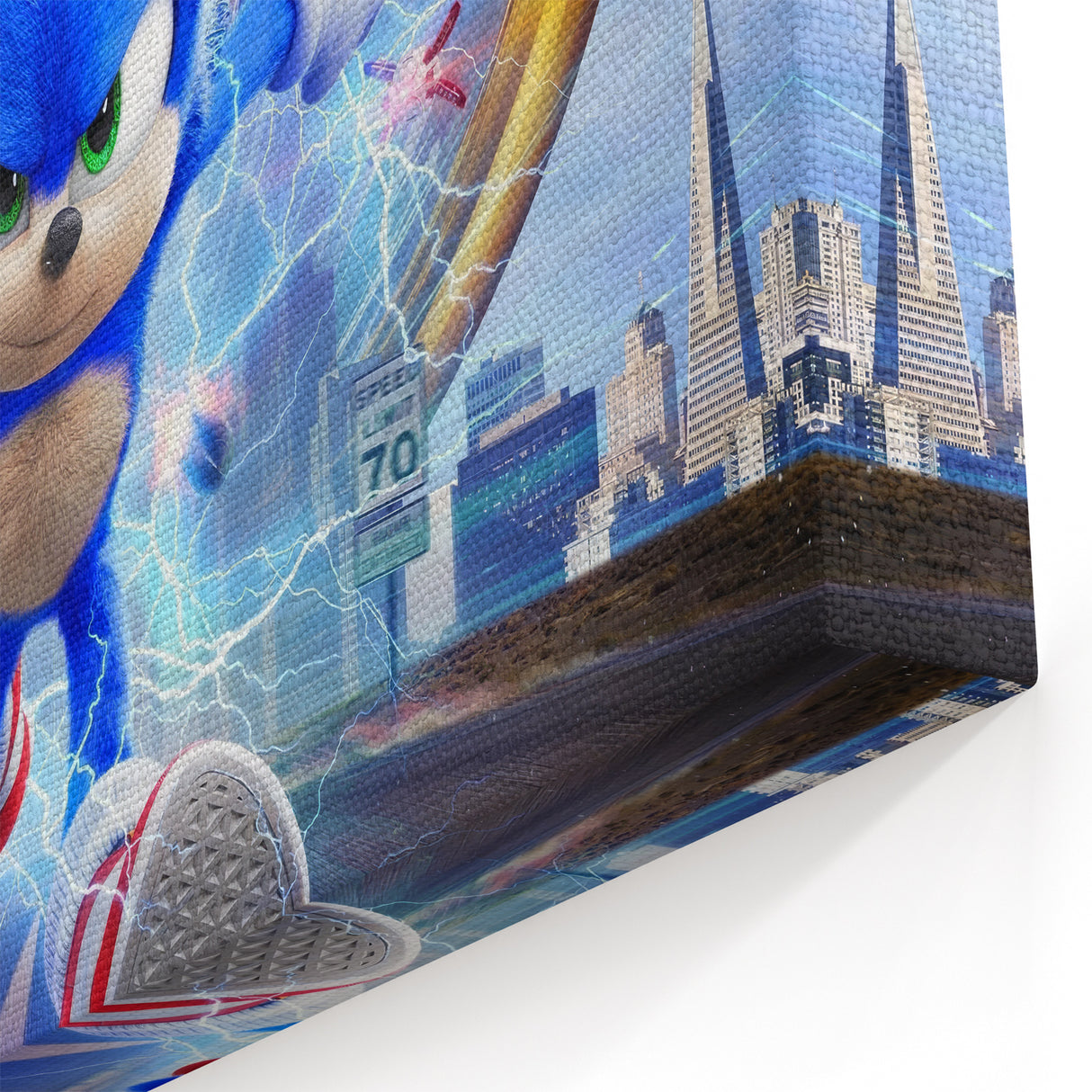 2020s Vintage Movie Poster - Sonic the Hedgehog Action Film Art