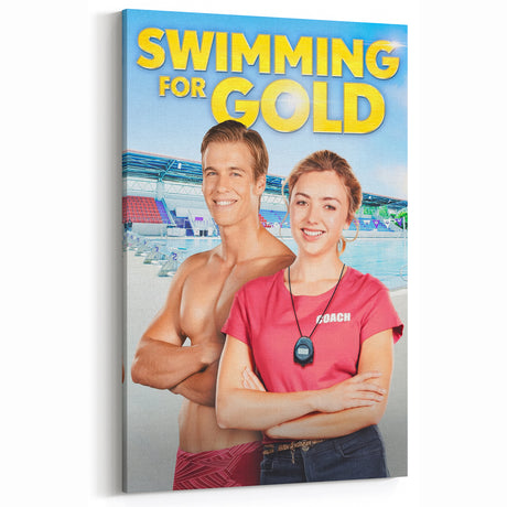 Swimming for Gold Poster – 2020s Vintage Movie Wall Art Print
