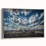 Landscape art painting featuring a colorful forest scene on a vintage poster.