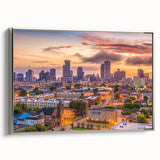 Landscape painting on canvas depicting a colorful vintage poster art scene, ideal for adding a vibrant touch to a black wall.