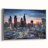 Landscape art painting featuring a vintage poster design of colorful hills under a black sky, ideal for living room decor.