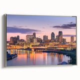 Landscape art painting featuring a colorful, vintage-style poster with black borders, ideal for enhancing living room decor.