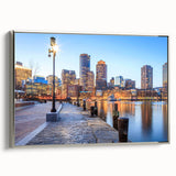 Landscape art painting featuring a vintage poster of a colorful mountain scene on a black background.