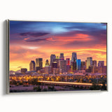 Landscape art painting featuring a vintage poster design in colorful hues on a black background.