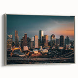 Landscape art painting of a colorful forest scene on a vintage poster, with a black frame, suitable for living room decor.