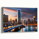 Landscape art painting of a colorful rural scene on a black vintage poster, ideal for living room decor.