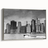 Landscape art painting featuring a colorful, vintage-style poster on black background.