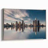 Landscape art painting featuring a colorful abstract design on a black background, printed on a vintage poster.