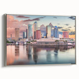 Landscape art painting on canvas depicting a colorful vintage-style forest scene, ideal for enhancing a living room's decor.
