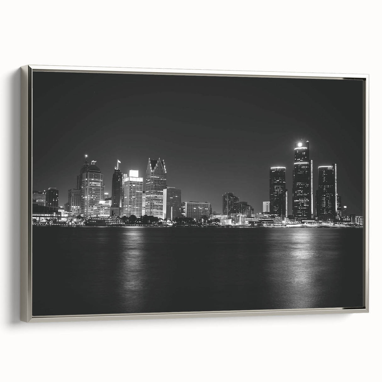 Landscape art painting on canvas featuring a colorful, vintage poster art style with a black background.