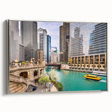 Landscape art painting featuring a vintage poster style with a colorful palette on black background.