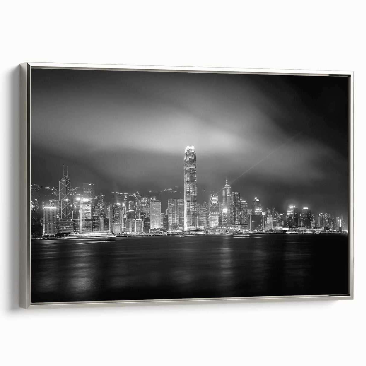 Landscape art painting featuring a vintage poster style with colorful details on a black background.