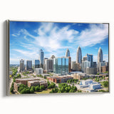 Landscape art painting on canvas featuring a vintage poster style with vibrant colors and black contours.