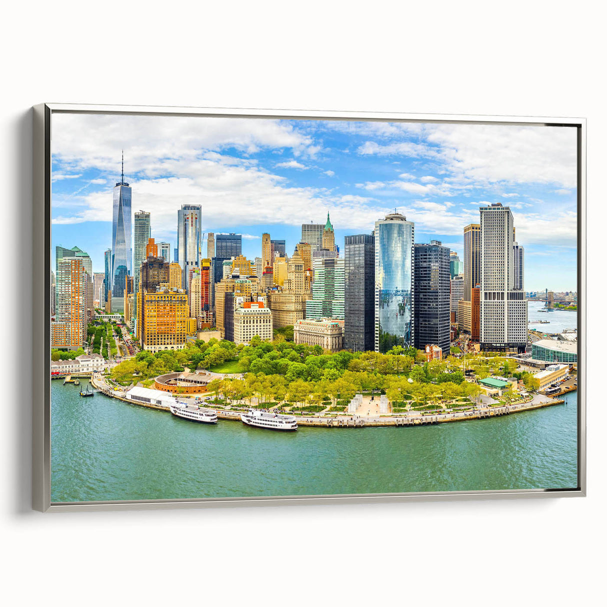 Landscape art painting depicting a colorful hillside village on a black vintage poster, ideal for living room decor.