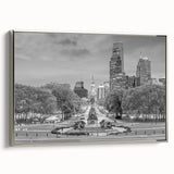 Landscape art painting featuring a colorful abstract design on a black background, printed on canvas.