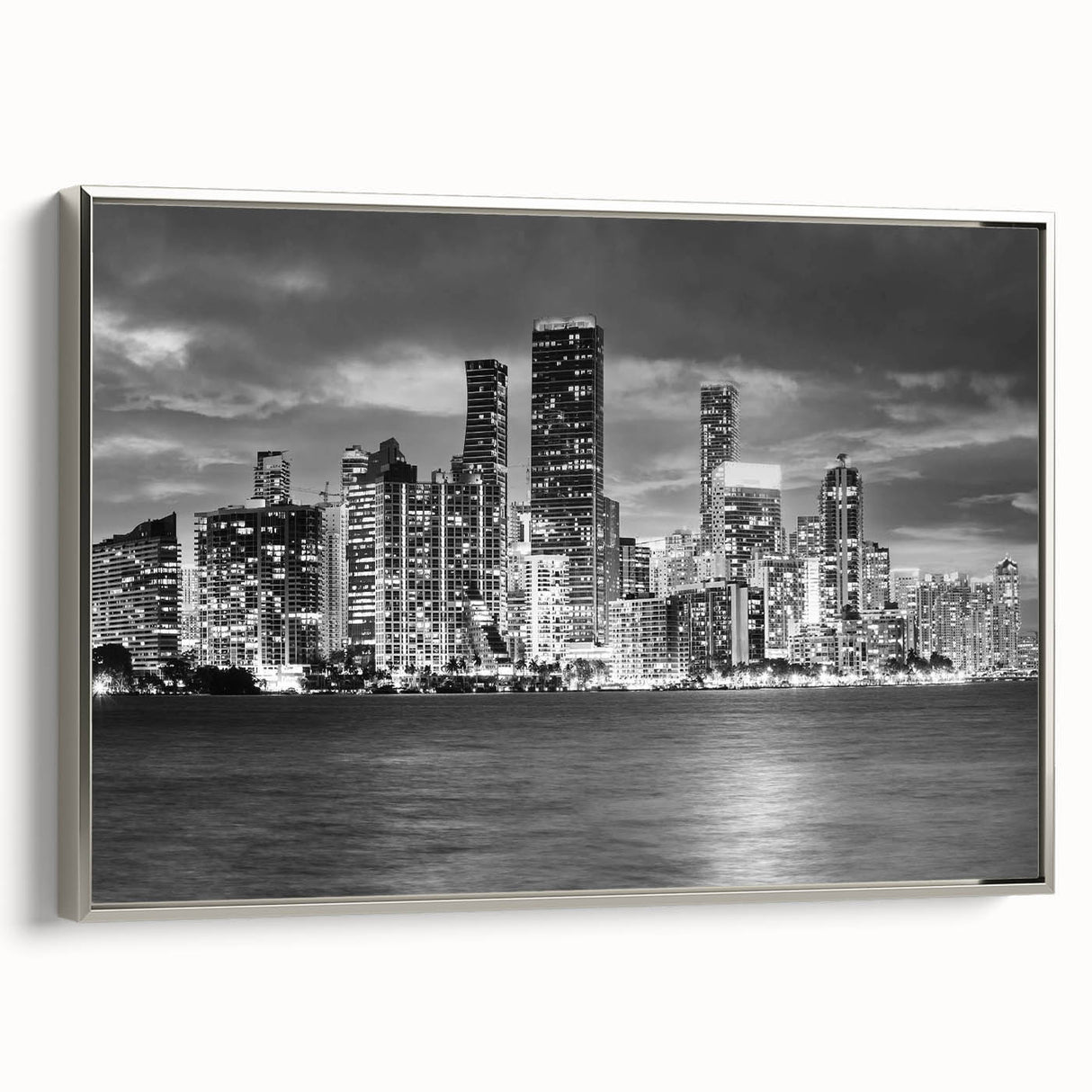Landscape art painting featuring a colorful vintage poster style on a black background, ideal for modern living room decor.