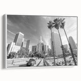 Vintage poster art featuring a colorful abstract design on extra large black canvas, ideal for living room decor.