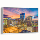 Vintage poster art featuring a colorful abstract design on a black background, printed on extra large canvas.