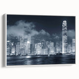 Vintage poster art of a bustling city street scene in vibrant colors on extra large canvas, ideal for living room decor.