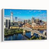 Vintage poster art featuring a large, colorful abstract design on black background, ideal for living room decor.