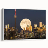 Vintage poster art of a classic movie with colorful illustrations on a black background, ideal for living room decor.