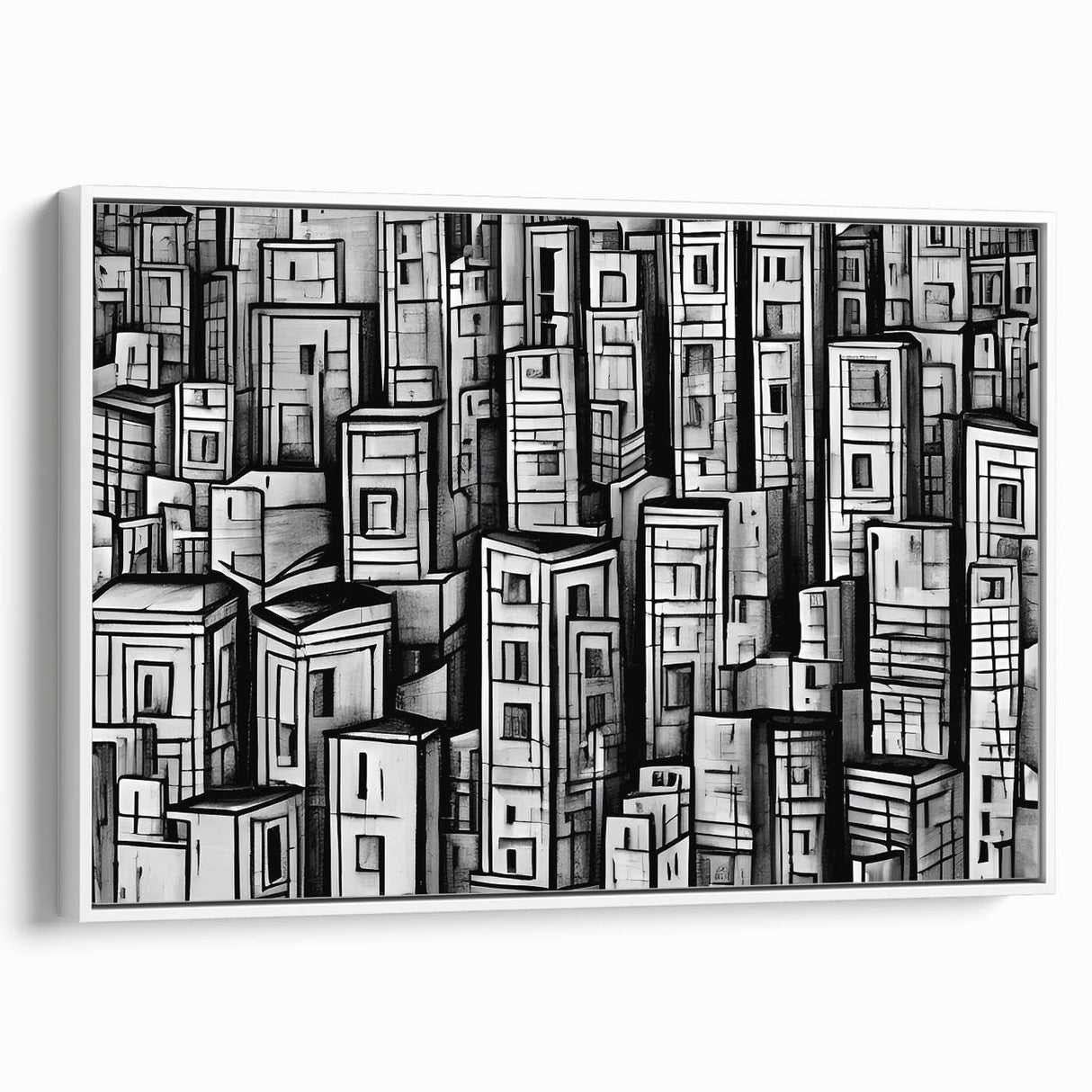 Vintage poster art featuring a colorful abstract design on a black background, printed on extra large canvas.