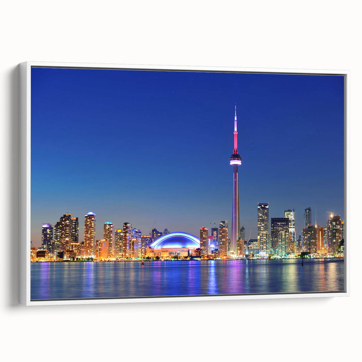 Vintage poster art featuring a colorful abstract design on a black background, printed on extra large canvas.