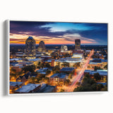 Extra large vintage poster art featuring a colorful abstract design on a black background, printed on canvas.