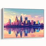 Vintage poster art featuring a colorful abstract design on extra large canvas, ideal for living room decor.