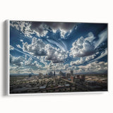 Vintage poster art featuring a colorful abstract design on extra large canvas, ideal for living room decor.