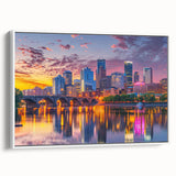 Vintage poster art of a colorful abstract design in vibrant hues on extra large canvas, suitable for living room decor.