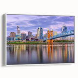 Vintage poster art featuring a large, colorful abstract design on black background, printed on canvas.