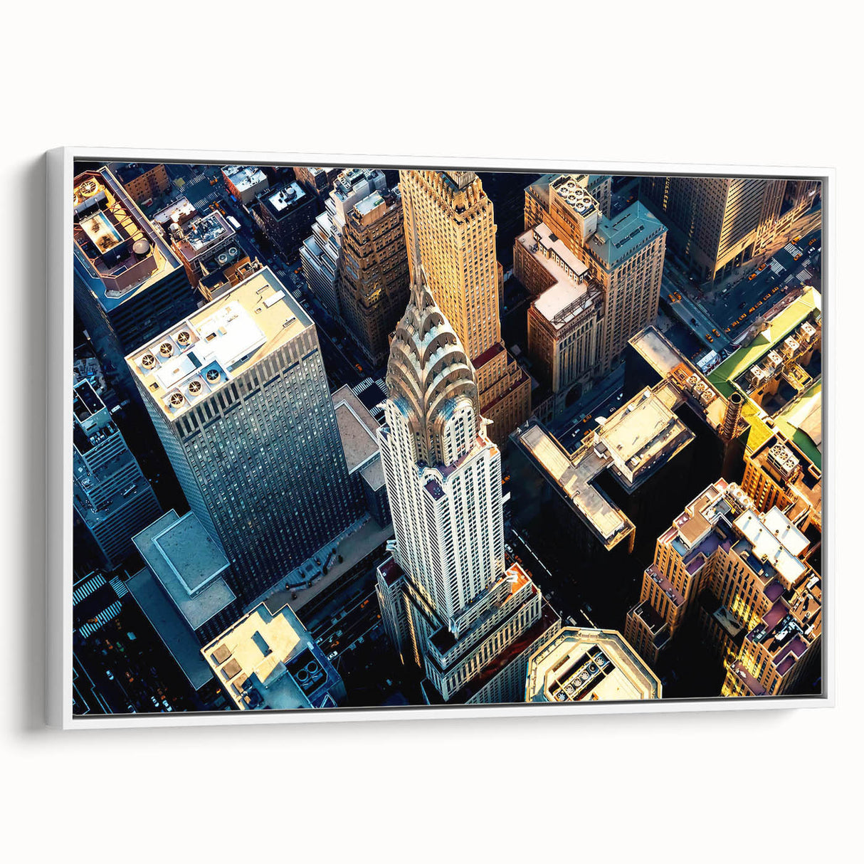 Extra large vintage poster art depicting colorful abstract patterns on black background, ideal for living room decor.