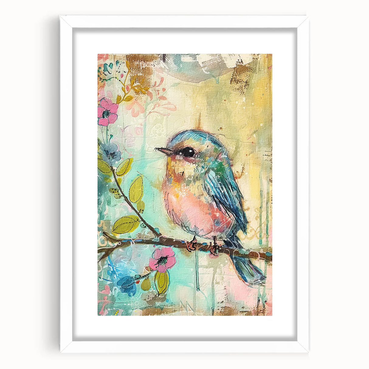 White-framed 9-photo collage mat, showcasing a clean front view ideal for displaying cherished memories or artwork, enhancing modern home decor aesthetics.