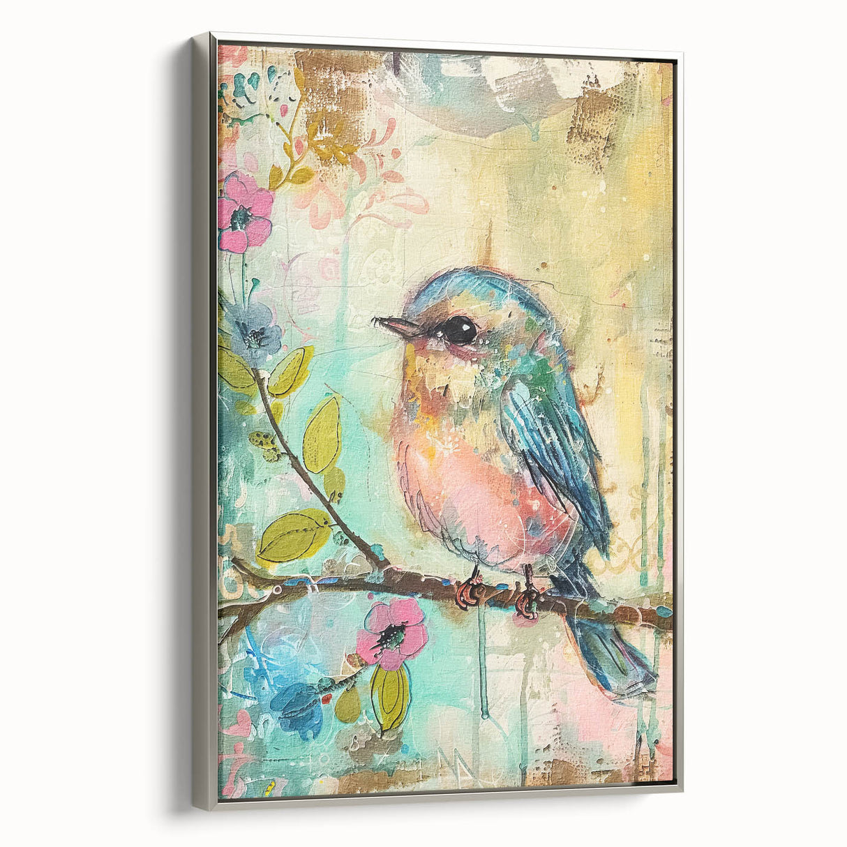 Framed canvas art showcasing a stunning silver side view, perfect for modern home decor. The elegant design enhances any living space with its stylish aesthetic.