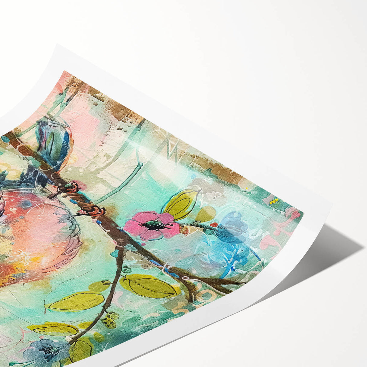 Rolled canvas print showcasing vibrant African tribal art with intricate patterns, expertly designed for wall decor, securely rolled in a protective cardboard tube.
