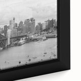 Extra large black wall art featuring vibrant, colorful textured abstract patterns, ideal for living room decor.