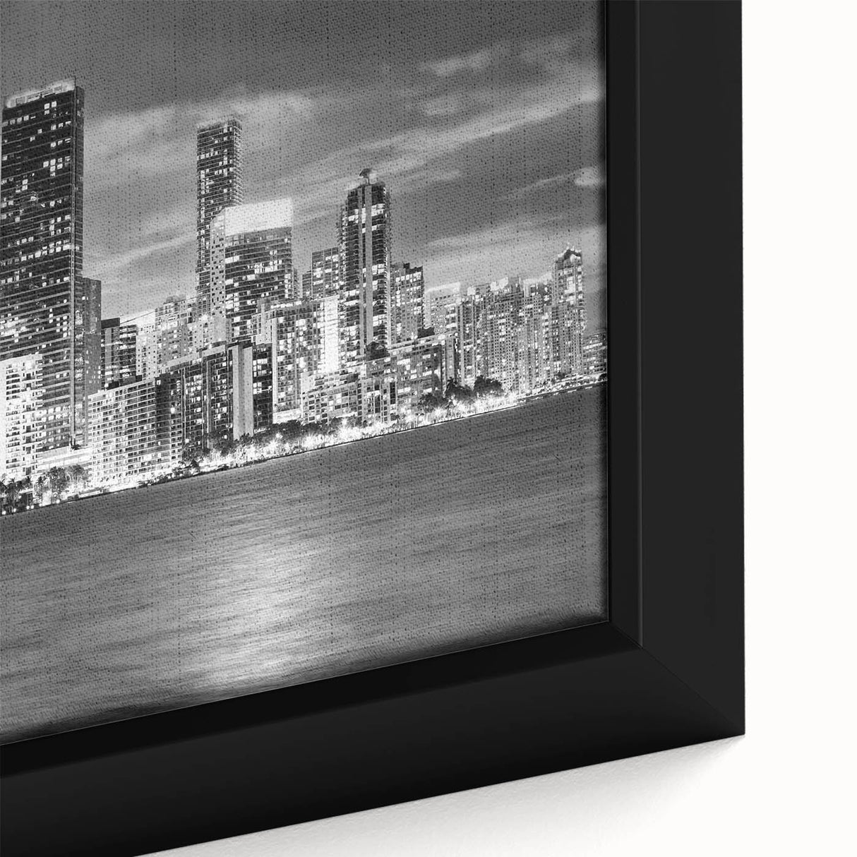 Extra large black wall art featuring textured, colorful abstract design on canvas, ideal for living room decor.