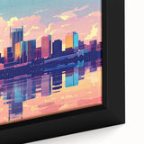 Extra large black wall art featuring colorful, textured abstract design on canvas, ideal for living room decor.