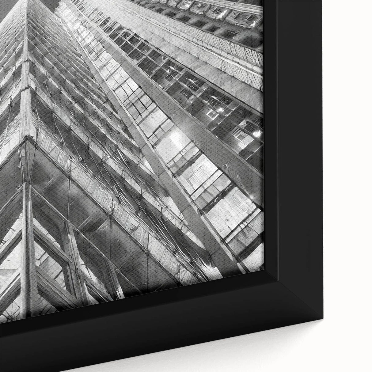 Extra large black wall art featuring colorful, textured abstract design on canvas, ideal for living room decor.