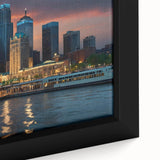 Extra large black wall art featuring a textured abstract design with vibrant colorful accents on canvas.