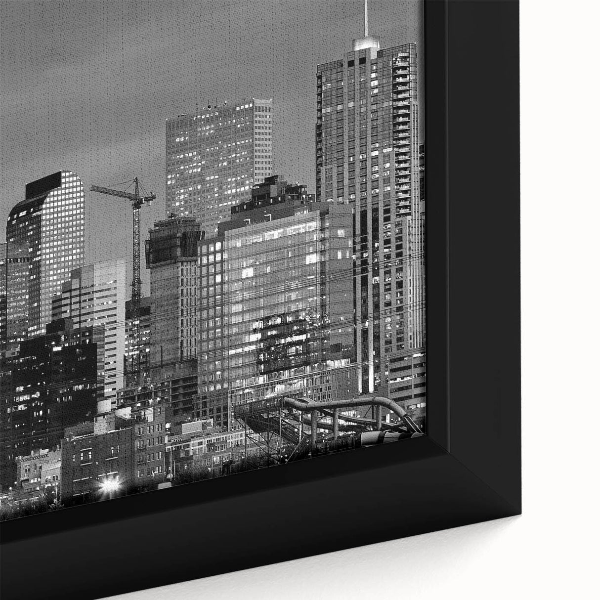 Extra large black wall art with colorful, textured abstract design on canvas, ideal for living room decor.